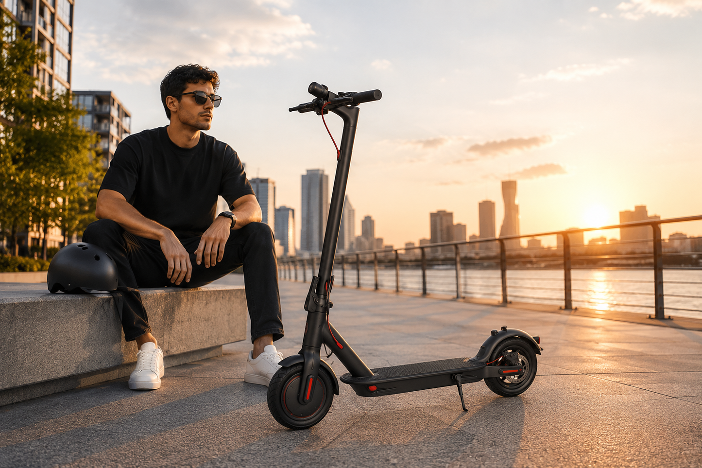 Electric Scooter Foldable Commuter with Bluetooth Speaker