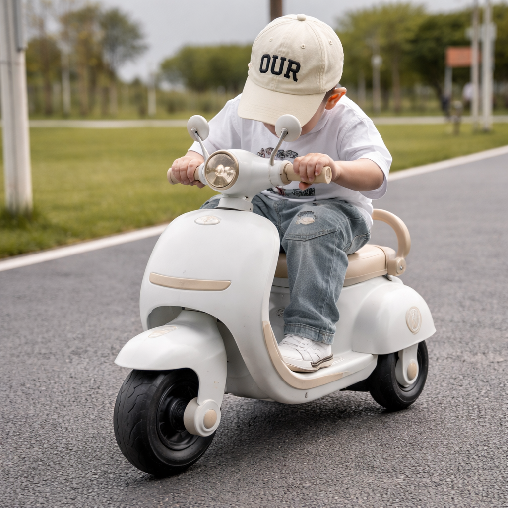 Kids Electric Ride-On Scooter with Rechargeable Battery