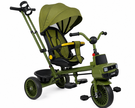 Kids Tricycle Stroller with Canopy and Push Handle