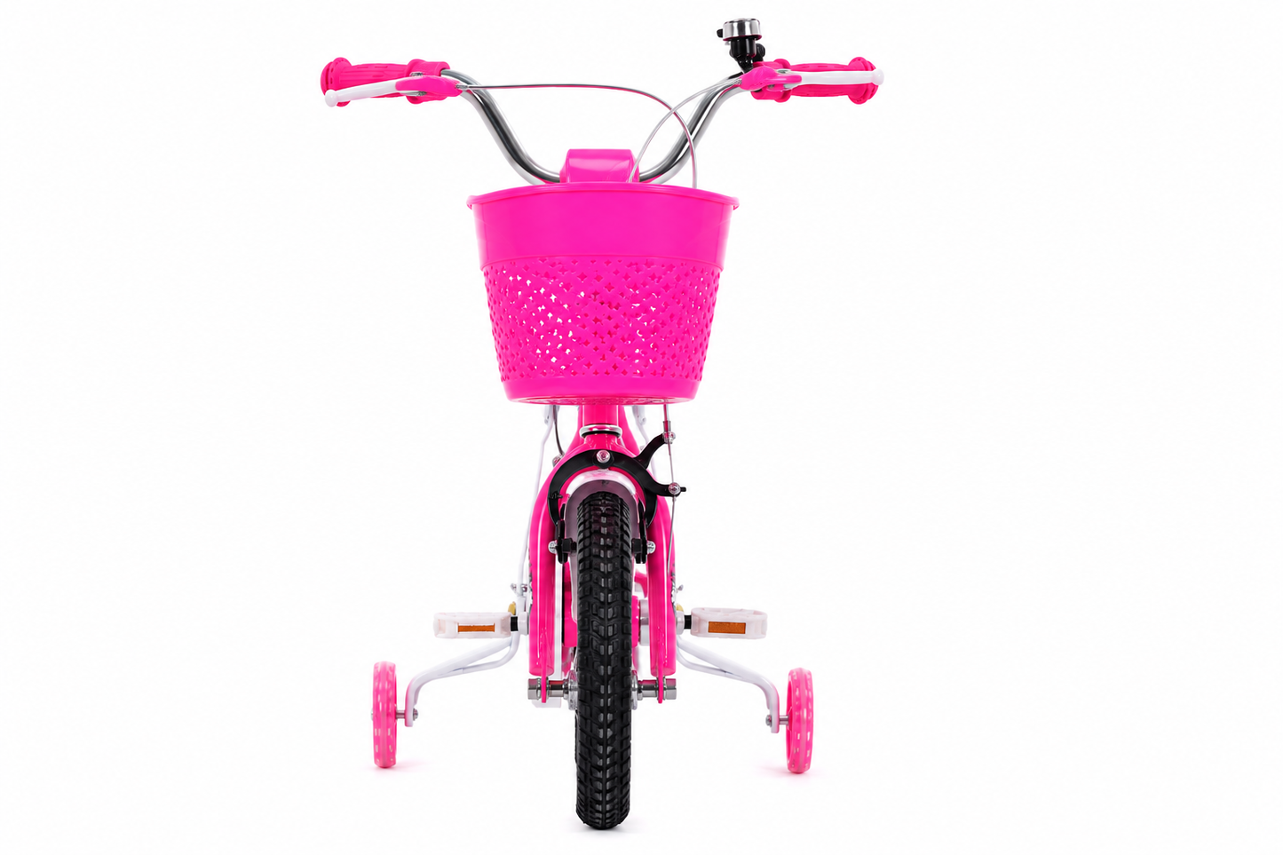 Girls Bicycle with Training Wheels 14" Basket & Rear Carrier Pink