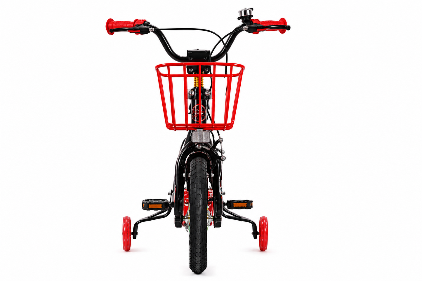 Kids Sport 16" Bicycle with Training Wheels, Basket & Rear Carrier Red